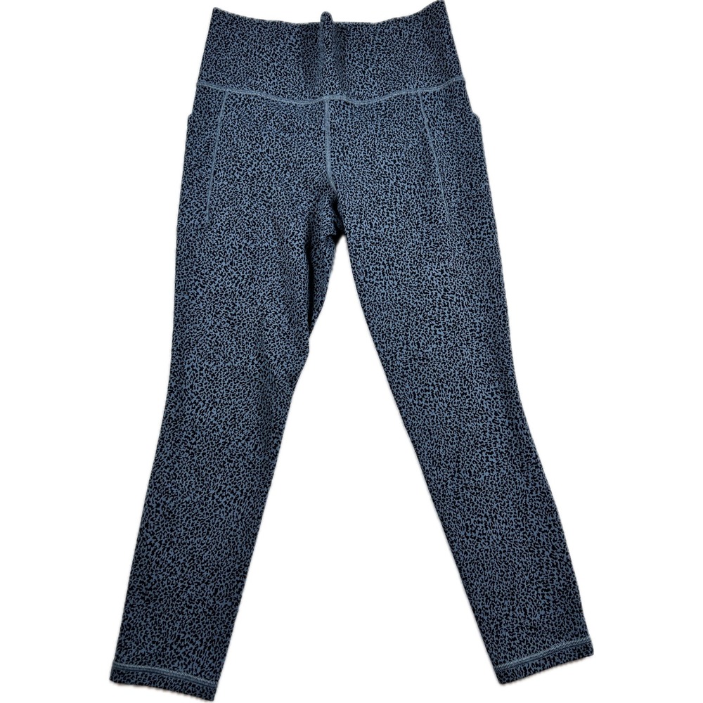 Athleta Salutation Stash II Textured Tight Blue Animal Print Leggings Small